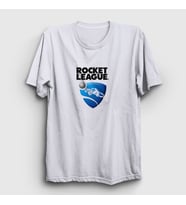 Presmono Unisex Beyaz Logo Oyun Rocket League T-Shirt 491543tt (Beyaz)