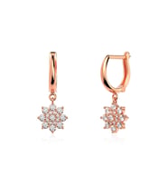 Tekli Çiçek Tohumu Rose Gümüş Küpe (Rose - Gold)