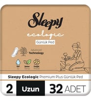 Ecologic Premium Plus Günlük Ped Uzun 32 Adet Ped