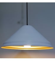 RİOLİGHT RETRO  BEYAZ İÇİ GOLD TEKLİ METAL SARKIT ÇAP: 33CM (Siyah)