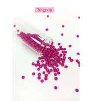 Dökme Cam Kum Boncuk Büyük Boy (6/0) 4 mm - 20 Gram - Açık Mor - BNC094