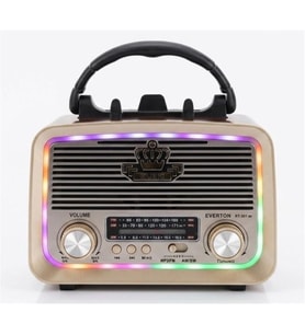 Everton RT-301.m Bluetooth-USB-SD-FM Şarjlı,Solarlı,Ledli, Nostaljik Radyo El Fenerl Radyo