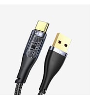 K671 130cm 3A USB-Type c Şeffaf Veri Kablosu