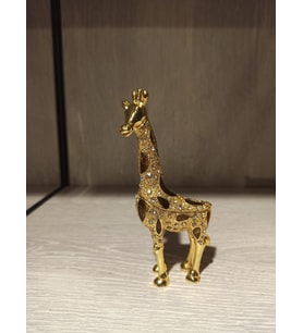 Swarovski Taşlı Zürafa Mücevherlik / Dekoratif Biblo (Beyaz)