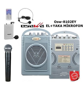 Osawa Osw-8102EY Seyyar Mevlüt Anfisi EL+Yaka Mikrofonlu Öğretmen Anfisi