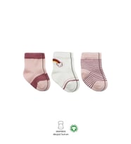 3'Lü Penye Rainbow Soket Çorap Bs10113 Pudra