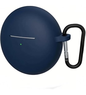 Huawei FreeBuds 7İ İle Uyumlu Yüksek Kalite Çizilmeye Dayanıklı Koruyucu Yumuşak Silikon Kulaklık Kılıfı Kancalı FB-7i (Lacivert)