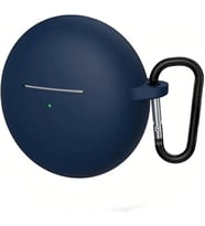 Huawei FreeBuds 7İ İle Uyumlu Yüksek Kalite Çizilmeye Dayanıklı Koruyucu Yumuşak Silikon Kulaklık Kılıfı Kancalı FB-7i (Lacivert)