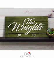 BK Gift Kişiye Özel İsimli Dekoratif Ahşap Tabela 61cm - Model 1