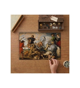 Peter Paul Rubens - Kurt ve Tilki Avı Tasarımı 240 parça Ahşap Puzzle Ahşap Kutuda MP02320