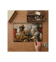 Peter Paul Rubens - Kurt ve Tilki Avı Tasarımı 240 parça Ahşap Puzzle Ahşap Kutuda MP02320