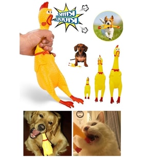 Konyax Ses Çıkaran Tavuk Kedi Köpek Oyuncağı 38 cm.