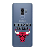 Samsung Galaxy S9 Plus Uyumlu Kamera Korumalı Kapak Chicago Bulls Tasarımlı  Şeffaf Kılıf