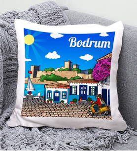 Bodrum Tasarımlı Yastık