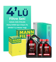MANN Mitsubishi L200 2.5 Dizel Filtre Bakım Seti Motul Motor Yağlı (2008-2015) 4 Lü