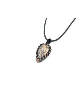 HAKİKİ ÖRGÜLÜ DOĞAL JASPER KOLYE UCU 1.KALİTE 002