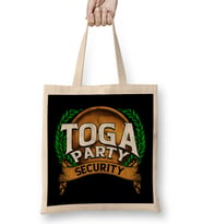 Funny Toga Party Security Guard Greek Wreath Bez Çanta Uzun Saplı