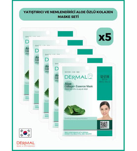 Dermal Yatıştırıcı Ve Nemlendirici Aloe Özlü Kolajen Maske 23 Gr 5 Adet