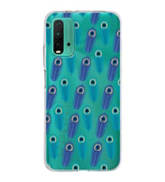 PrintiFy Xiaomi Redmi 9T ile Uyumlu 1mm Slim Fit Nazar Boncuğu 4 Baskılı Şeffaf  Kılıf