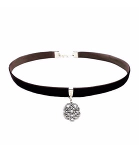 Kahverengi Kadife Aşk Düğümü Choker