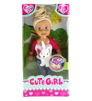 Mulvxurg  Urg02 Cute Girl Tavşan Figürlü Sarışın Mini Bebek (Mulvix)