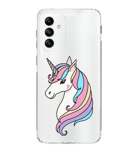 Samsung Galaxy A04s Kapak Unicorn Tasarımlı Şeffaf  Kılıf