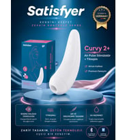 Satisfyer Curvy 2+ Kadınlara Özel White Klitoris Stimülatörü ve App Kontrol Titreşimli Vibratör
