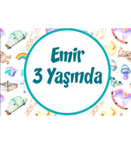 Oyuncaklar Temalı Doğum Günü Afişi 100x150 cm