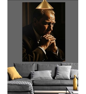 Mustafa Kemal Atatürk  Dekoratif Kanvas - Mdf Ahşap Tablo