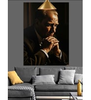 Mustafa Kemal Atatürk  Dekoratif Kanvas - Mdf Ahşap Tablo