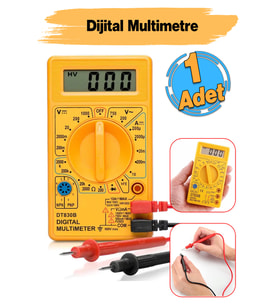 Dijital Pensampermetre Voltaj Dc Alternatif Akım Ölçme Ölçüm LCD Ekran Mult