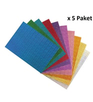 Bigpoint Metalik Renkli Karton A4 Karışık 10'lu Poşet x 5 Paket
