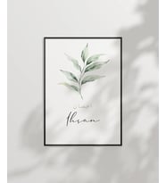 İhsan Minimal Botanik Duvar Poster