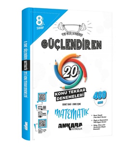 Ankara Yayıncılık 8.⁠ ⁠Sınıf Güçlendiren Matematik 20'li Konu Tekrar Denemesi (Çok Renkli)
