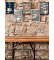 5 Parça (14cmx20cm) Çerçeve Görünümlü Dekoratif Hediyelik Tablo Kahve Severler İçin Ruhunu Yansıtan Kahve Köşesi Tabloları, Duvar Tabloları, Cafe Tabloları