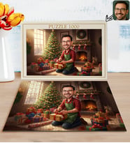 BK Gift Kişiye Özel Erkek Yılbaşı Karikatür Tasarımlı 1000 Parça Profesyonel Puzzle-5, 1000 Puzzle, Yeni Yıl Hediyesi, Yılbaşı Hediyesi