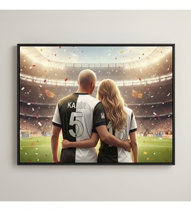 Kişiye Özel Taraftar Sevgili & Arkadaş Tasarım Poster / Taraftar Hediye Tablo / Beşiktaş Poster / Galatasaray Tablo / Fenerbahçe Hediye (Ahşap)
