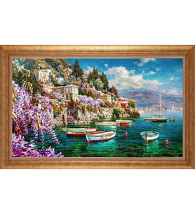 EV İŞYERİ OFİS İÇİN ALTIN ÇERÇEVELİ PASPARTULU TABLO VB634