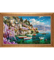 EV İŞYERİ OFİS İÇİN ALTIN ÇERÇEVELİ PASPARTULU TABLO VB634