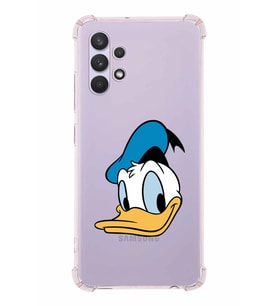 Samsung Galaxy A32  Köşe Korumalı Antişok Kapak Donald Duck Tasarımlı Şeffaf  Kılıf