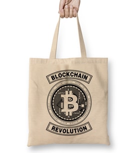 Bitcoin Revolution Blockchain Bez Çanta Uzun Saplı