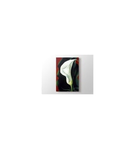 Georgia Okeeffe - Single Lily With Red 1928 Tablo 50 X 70 Cm