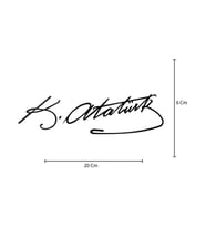 Mustafa Kemal Atatürk Imza Araba Stickerı Atatürk Imzas 20CM Siyah Renk