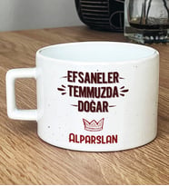 Kişiye Özel Efsaneler Temmuzda Doğar Hediye Lüks Fincan Doğum Günü Hediyesi (Beyaz)