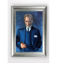 Gümüş Çerçeveli Atatürk Tablo cv1069