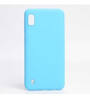 Samsung Galaxy A10 Kılıf İçi Kadife Özel Tasarım Esnek Yumuşak Pürüzsüz (Açık Mavi)