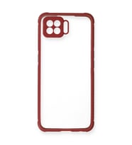 Oppo A73 Kılıf Miami Şeffaf Silikon - Fuşya