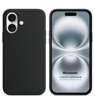 Microsonic Apple iPhone 16 Plus Kılıf Liquid Lansman Silikon Siyah (Siyah)