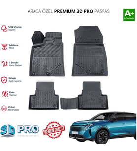 PEUGEOT 3008 HYBRİD ARACA ÖZEL 3D PASPAS 2024 2025 2026