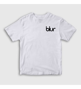 Presmono Unisex Çocuk Beyaz Logo Blur T-Shirt 453749tt (Beyaz)